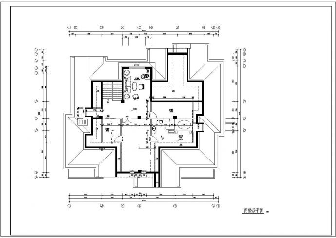 某三层高档别墅建筑cad设计施工图纸_图1