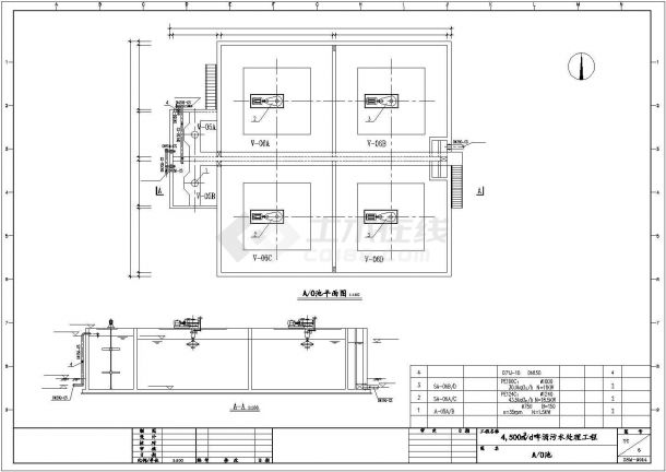 4500m3_d啤酒污水处理工程图纸(CAD)-图二