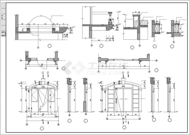 廊坊市广华新村295平米3层砖混结构乡村别墅全套建筑设计CAD图纸-图二