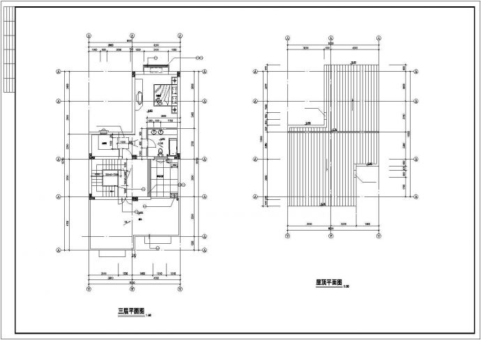 占地116平米3层砖混结构单体别墅平立剖面设计CAD图纸_图1