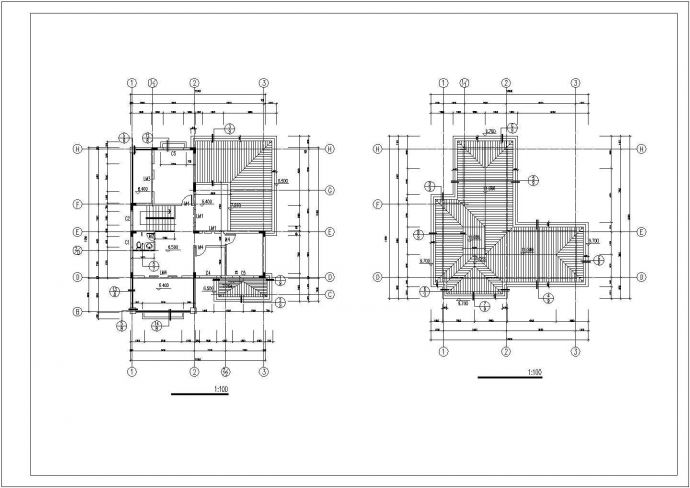 景德镇市某现代化村镇377平米3层框架结构单体别墅建筑设计CAD图纸_图1