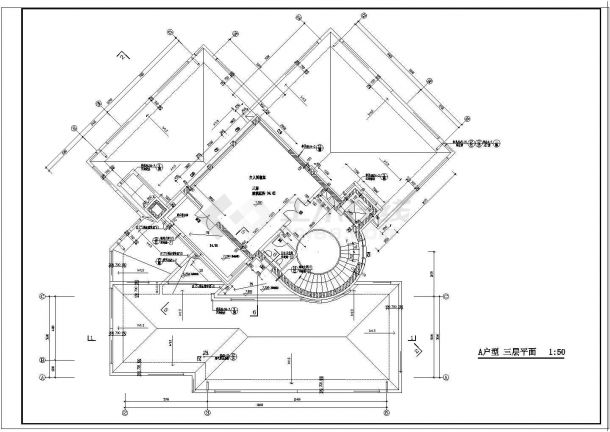 北京某墅别墅建筑设计CAD全套图带效果图-图一