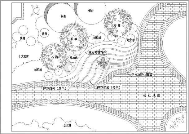 新华.学府花园亲水湾景观设计cad总平面方案图（含单个庭院及小品设计）-图一