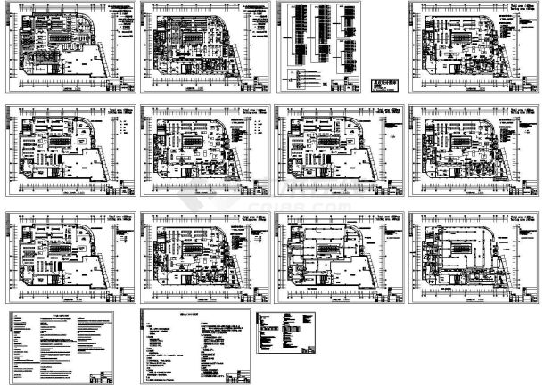 洋河某酒家装修工程电气建筑施工设计cad图纸，共15张-图一