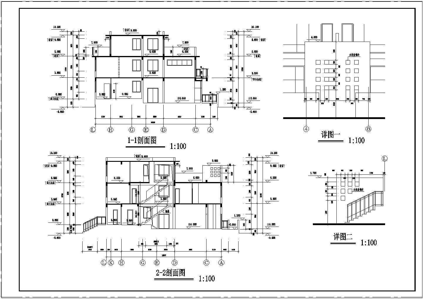 某现代风格住宅建筑设计施工图