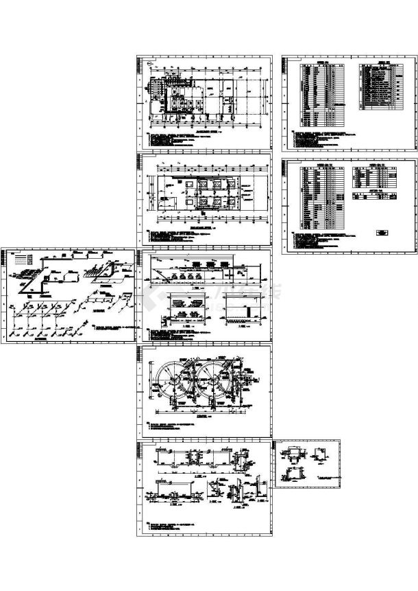 湖北某工程脱水机房及贮泥池设计CAD施工图-图二