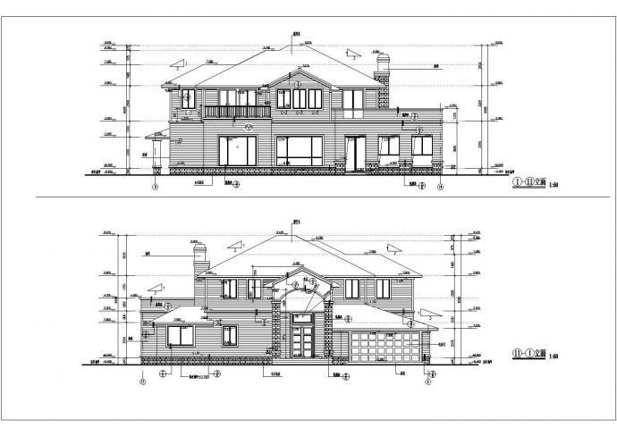 某县多层别墅建筑设计CAD参考图_图1