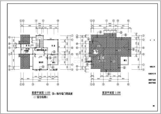 中西独院别墅建筑CAD设计施工图纸-图一
