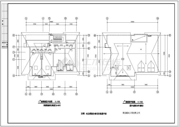 某两层别墅式疗养房建筑设计施工图-图一