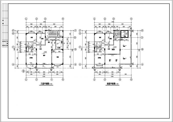 三层半实用农村住宅建筑设计施工图（含设计说明）_图1