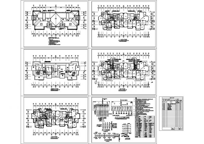 某五层住宅楼电气CAD施工图纸_图1
