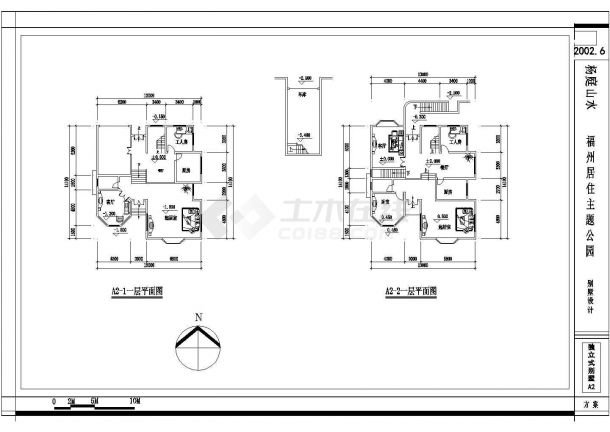 某三层别墅户型建筑设计施工图-图一