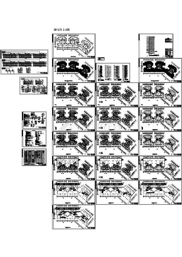 十六层综合楼电气施工cad图，共二十五张-图二