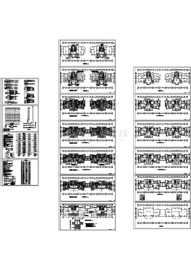 某11层住宅楼电气设计CAD施工图纸-图一