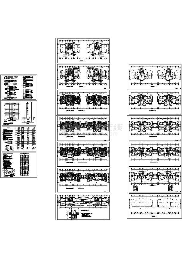 某11层住宅楼电气设计CAD施工图纸-图二