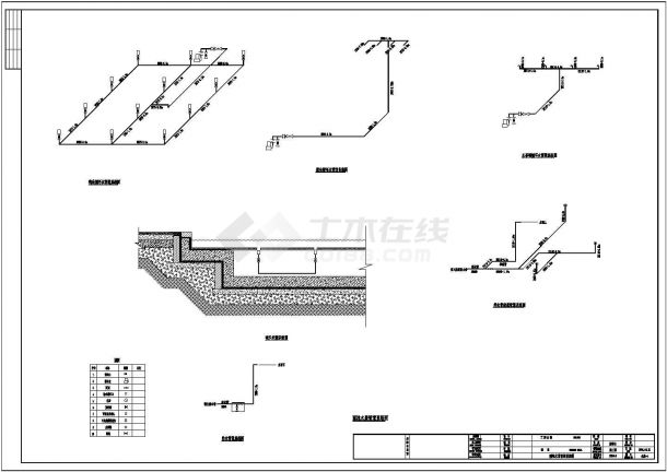 丽池水景管道系统图与平面CAD设计图-图二