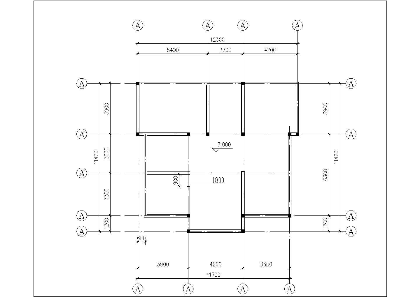 305平米2层砖混结构单体别墅建筑设计CAD图纸（含地下层）