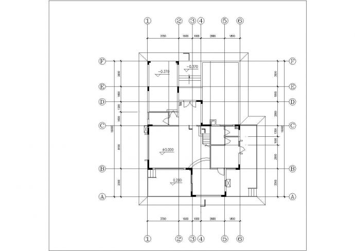 沧州市某村镇250平米3层混合结构乡村别墅平立剖面设计CAD图纸_图1