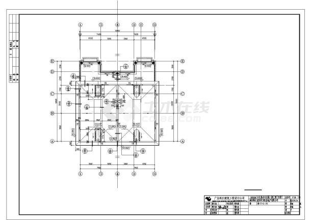 某高尔失庄园高挡双拼别墅全套建筑施工图-图一