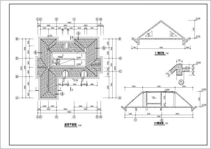 无锡市苏尚花园小区410平米3层框混结构单体别墅建筑设计CAD图纸_图1