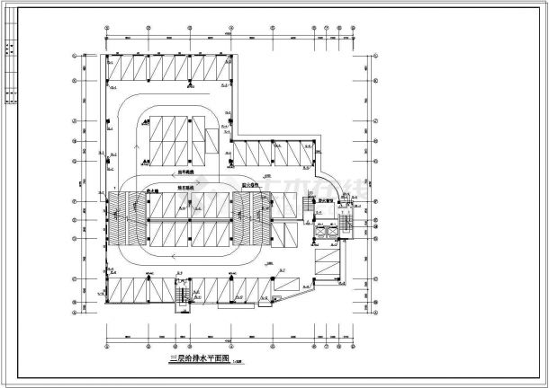 七层停车库给排水和消防CAD图-图二
