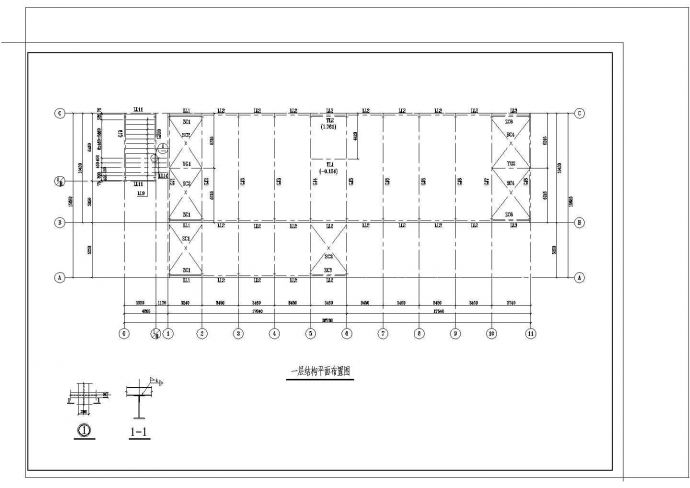 某小学教学楼屋顶结构建筑设计CAD施工图纸_图1