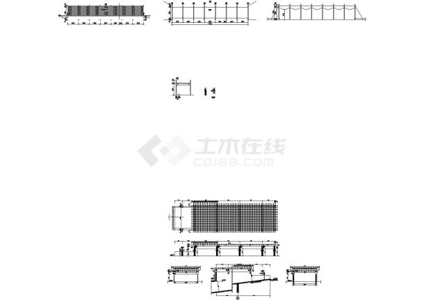 休闲廊及花架设计施工详图-图二