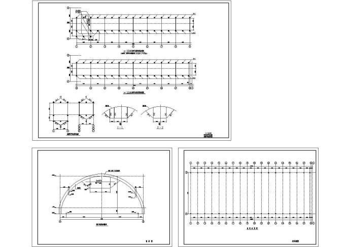 某地区网架结构建筑设计CAD施工图纸_图1