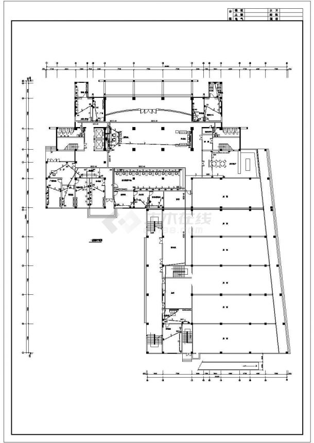 广播电视中心十二层大楼电气工程设计CAD全套图纸-图一