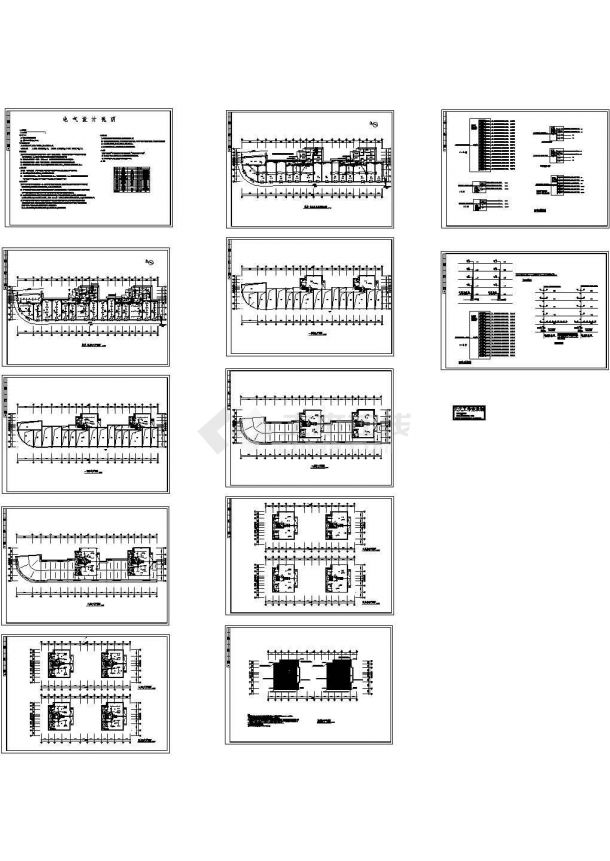 4层小型商住楼全套电气设计CAD施工图-图一