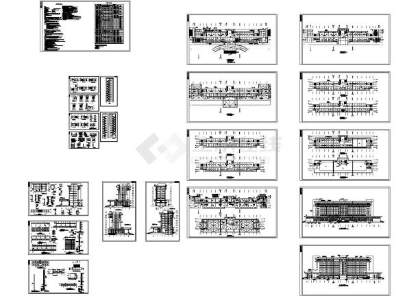 某地上八层框架结构办公楼（15162.87㎡）设计cad全套建筑施工图（含设计说明）-图一