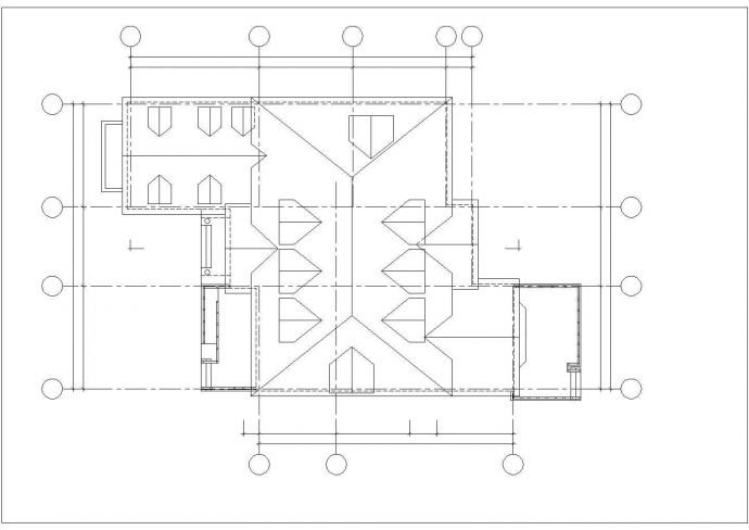 上海市帝景花园小区355平米3层跨过混别墅平立剖面设计CAD图纸_图1