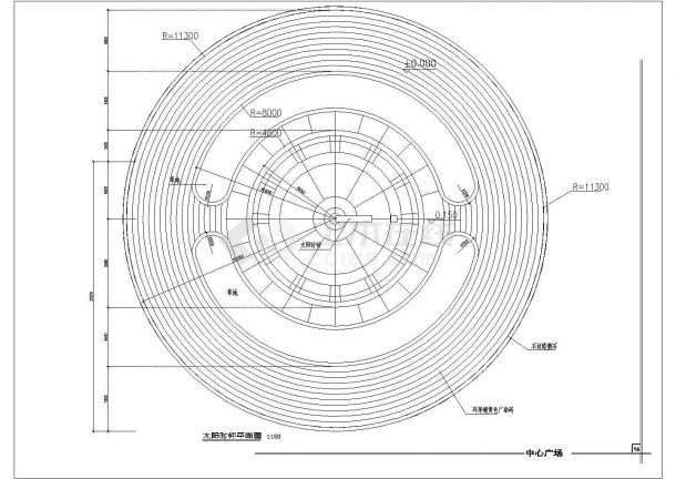 某大型城市休闲广场设计cad详细施工图-图一