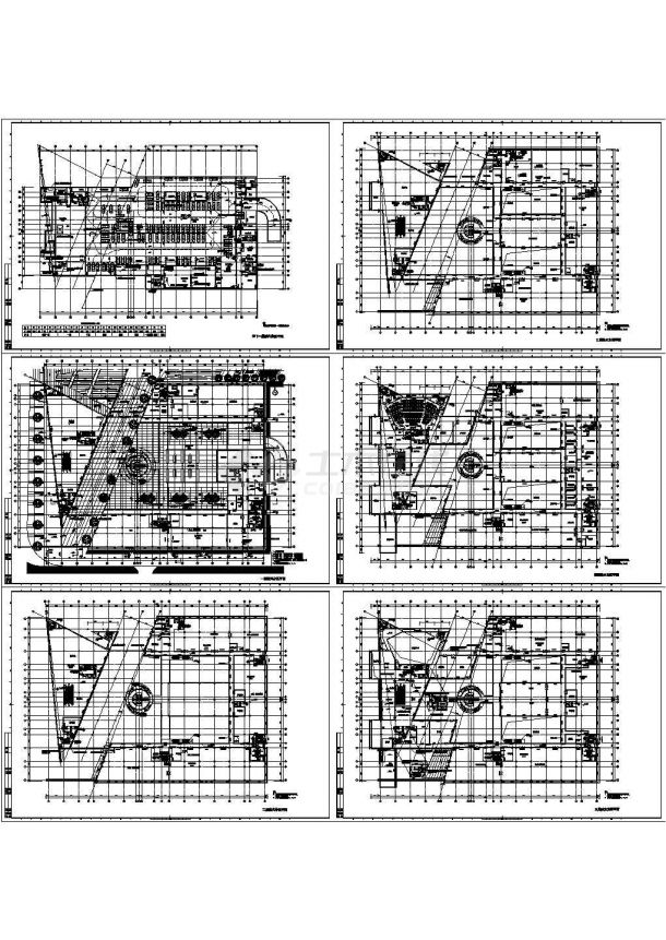某五层框架结构图书大楼防火设计cad平面施工图纸（甲级院设计）-图一