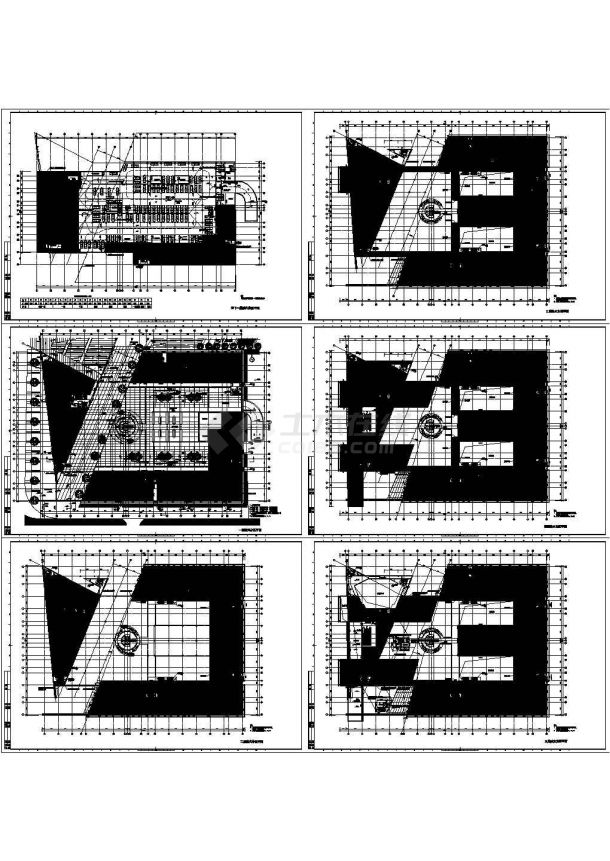 某五层框架结构图书大楼防火设计cad平面施工图纸（甲级院设计）-图二