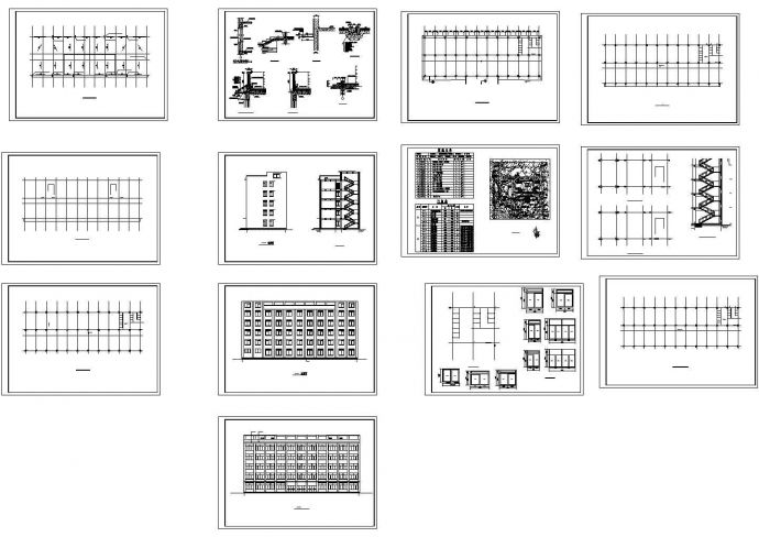 某五层框架结构工厂办公楼设计cad全套建筑施工图（甲级院设计）_图1