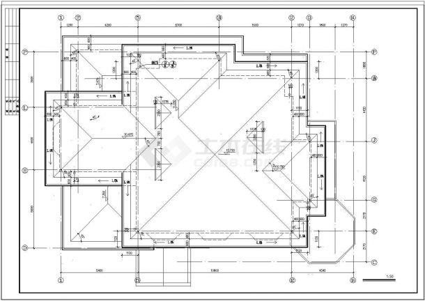 100例室内平面别墅建筑设计施工图纸-图二