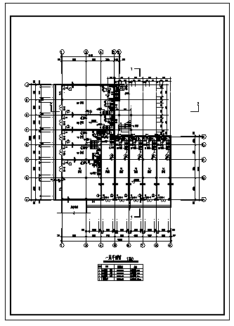 2100平方米三层带地下室仿古清式公建建筑施工cad图，共十二张-图一