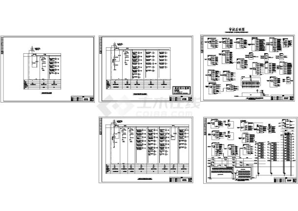 二期住宅配电系统设计cad图，共五张-图一