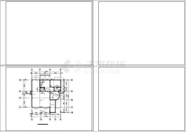 某2层别墅建筑设计CAD施工图-图二