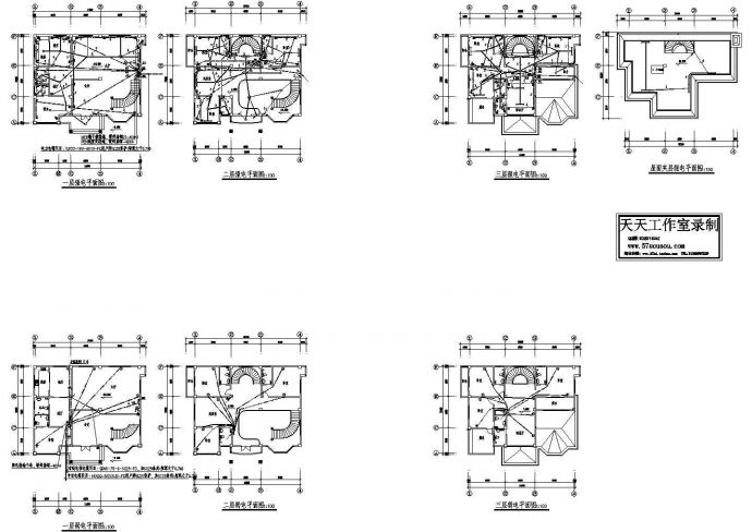 某地区3层高档别墅电气设计CAD施工图_图1