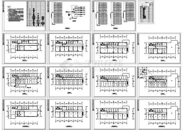 某四层办公楼电气设计cad施工图纸-图二