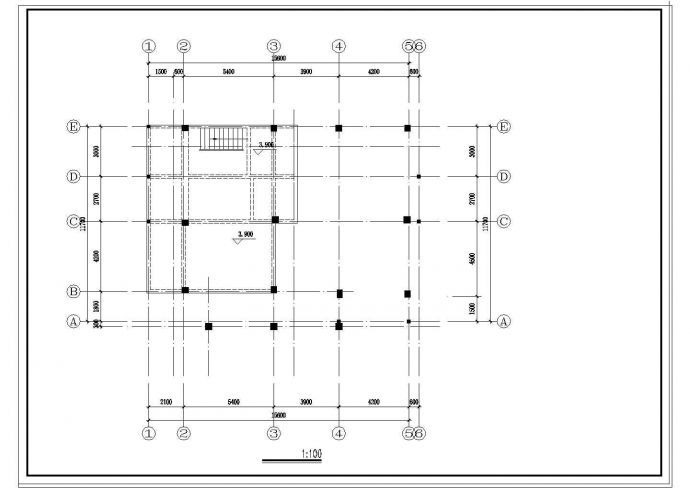 错层别墅建筑结构设计施工图纸_图1