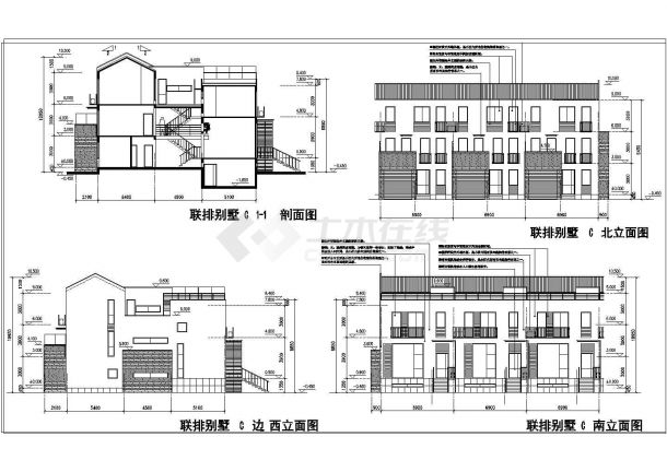 低成本小型别墅建筑设计CAD图（含设计说明）-图一