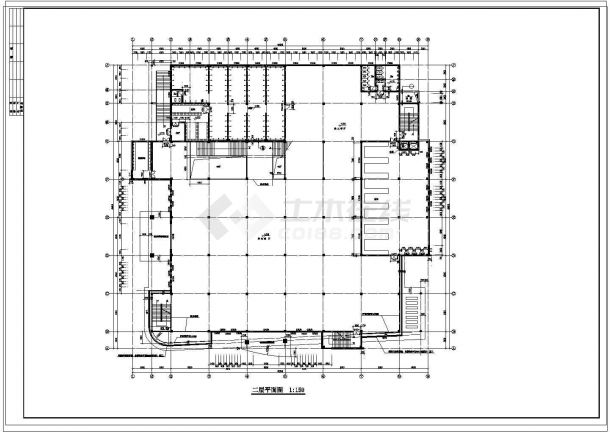 学校食堂设计CAD全套施工图（附带效果图）-图二
