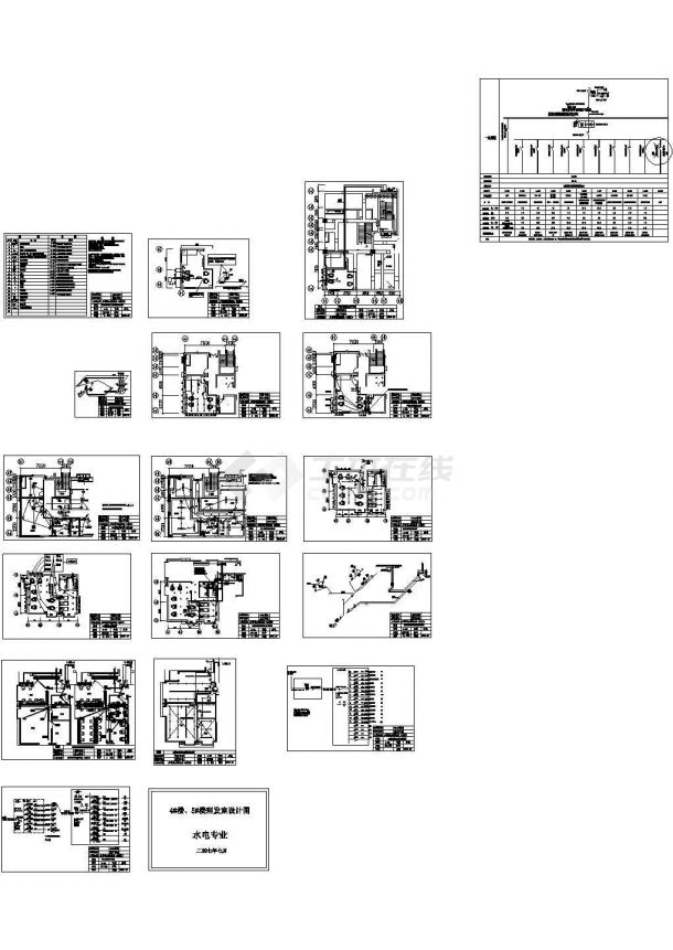 某4号、5号楼理发室水电CAD设计图纸-图二