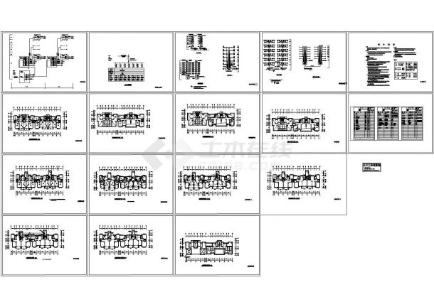 高层住宅单元楼电气设计施工cad图纸，共十七张-图一
