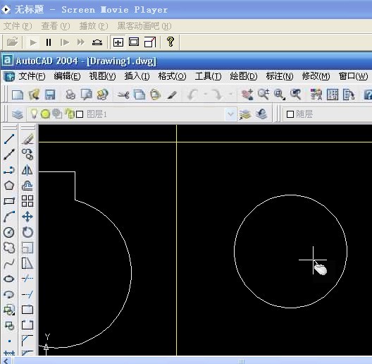 初学CAD练习题绘图过程动画_图1