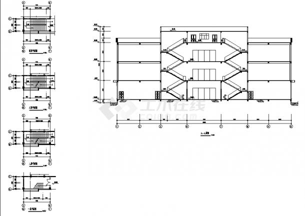3层物流仓库配送中心建筑设计施工cad图纸-图一