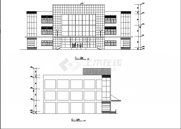 3层物流仓库配送中心建筑设计施工cad图纸-图二